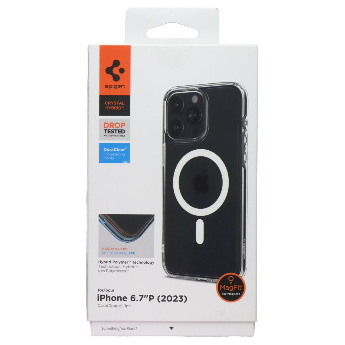 Spigen Crystal Hybrid Case for MagSafe for Apple iPhone 15 Pro Max - Clear Cell Phone - Cases, Covers & Skins Spigen - Simple Cell Bulk Wholesale Pricing - USA Seller