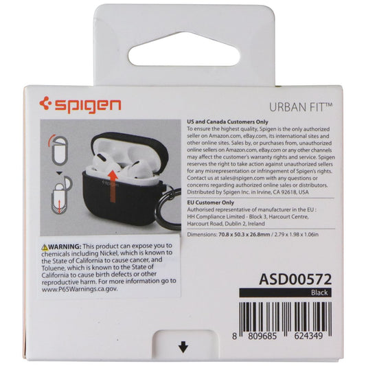 Spigen Urban Fit Series Case with Carabiner for Airpods Pro (2019) - Black iPod, Audio Player Accessories - Cases, Covers & Skins Spigen - Simple Cell Bulk Wholesale Pricing - USA Seller