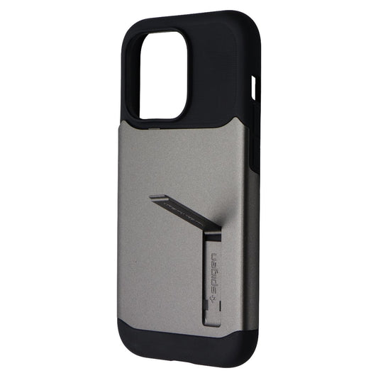 Spigen Slim Armor Series Case with Kickstand for Apple iPhone 14 Pro - Gunmetal Cell Phone - Cases, Covers & Skins Spigen - Simple Cell Bulk Wholesale Pricing - USA Seller