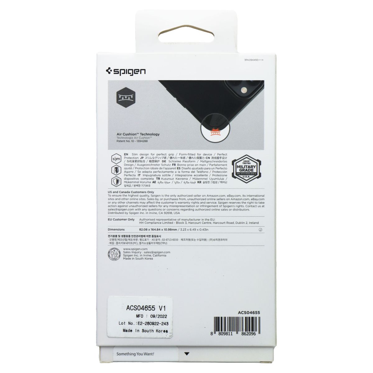 Spigen Crystal Hybrid Series Case for Apple iPhone 14 Plus - Clear / Matte Black