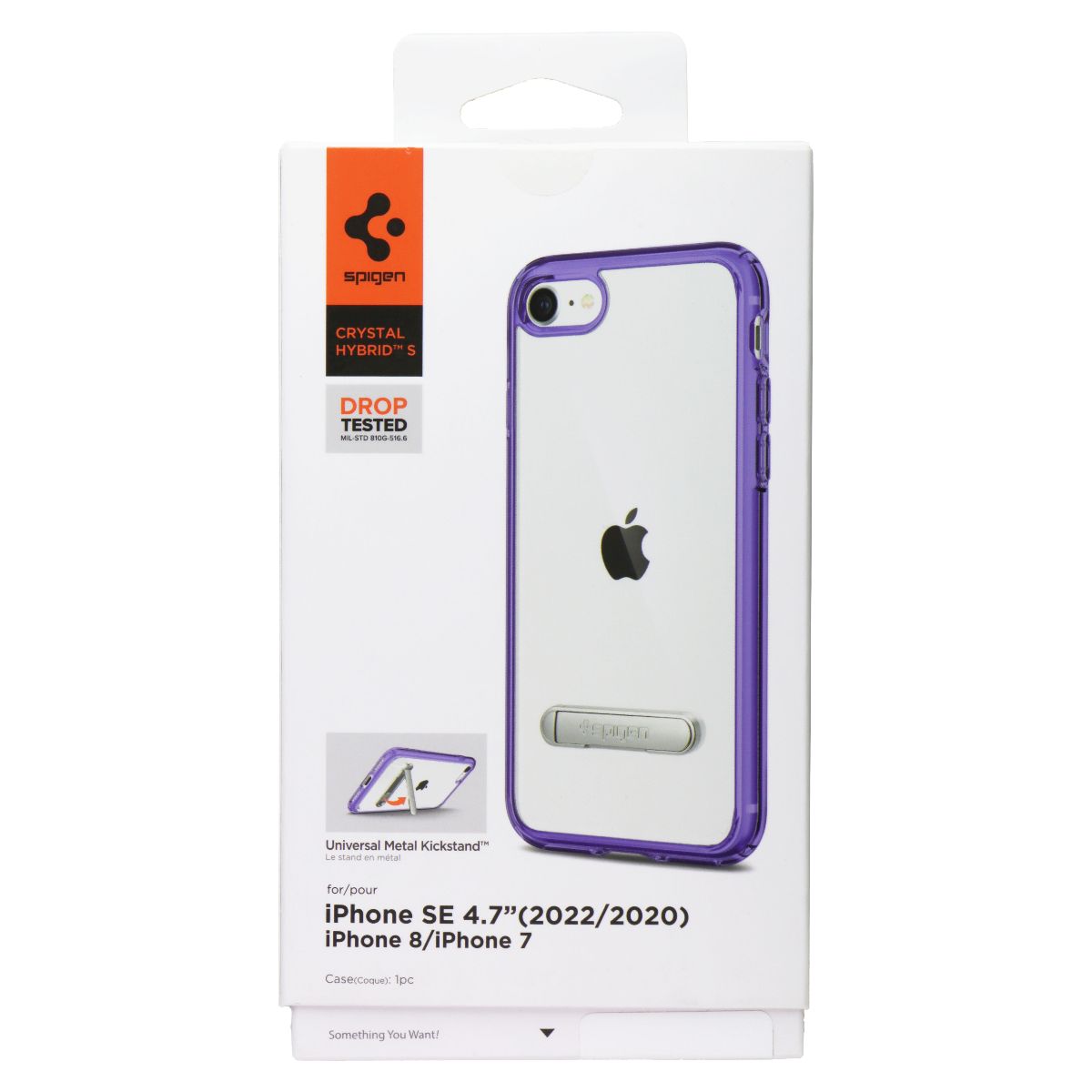 Spigen Crystal Hybrid S Case for Apple iPhone SE (2020-22) / 8 / 7 - Purple Cell Phone - Cases, Covers & Skins Spigen - Simple Cell Bulk Wholesale Pricing - USA Seller