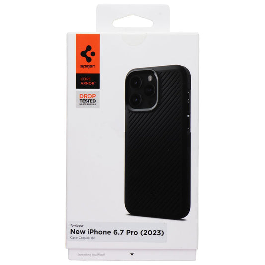 Spigen Core Armor Series Case for Apple iPhone 15 Pro Max - Black Cell Phone - Cases, Covers & Skins Spigen    - Simple Cell Bulk Wholesale Pricing - USA Seller