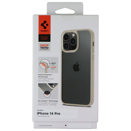 Spigen Crystal Hybrid Series Case for Apple iPhone 14 Pro - Beige Cell Phone - Cases, Covers & Skins Spigen - Simple Cell Bulk Wholesale Pricing - USA Seller