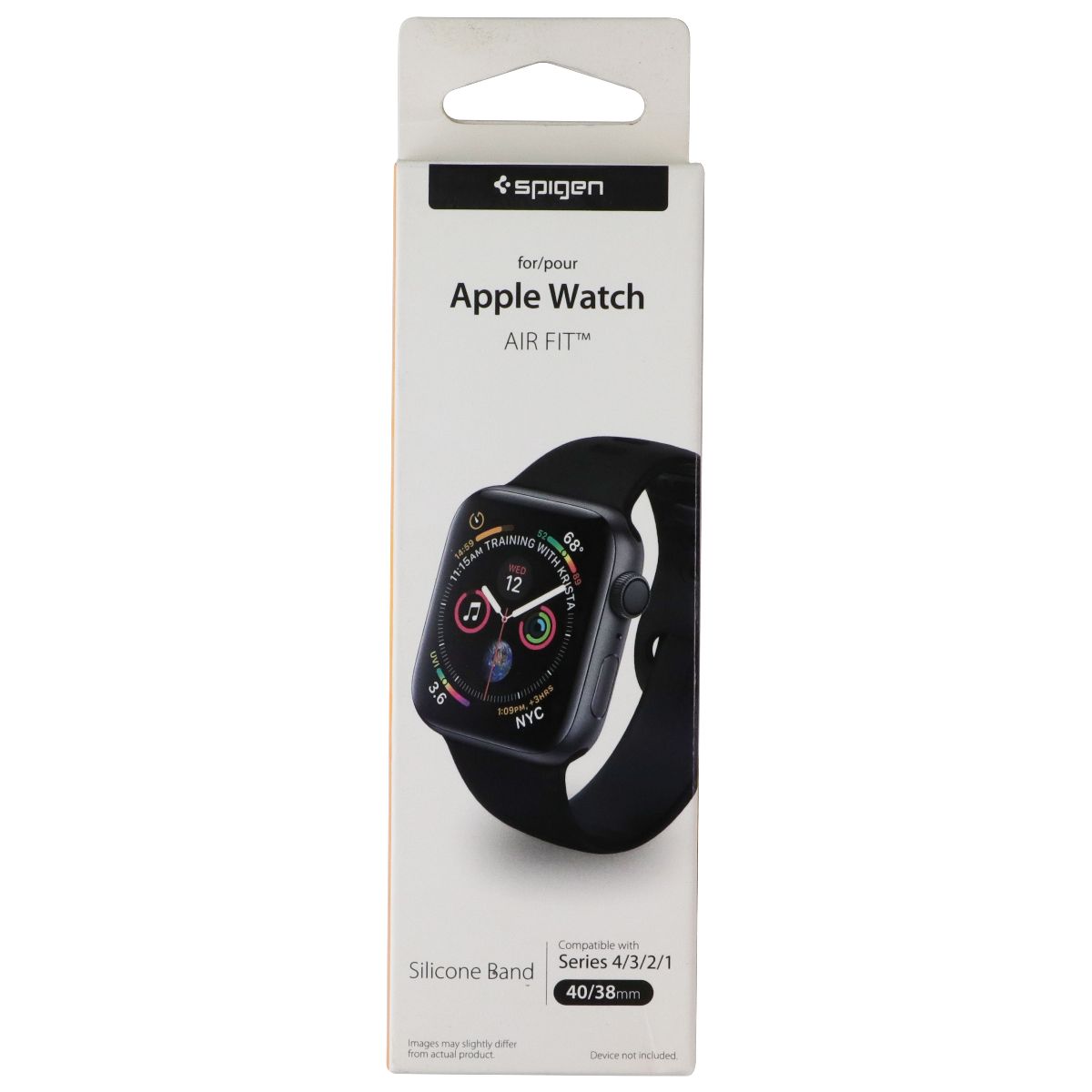 Spigen Silicone Band for Apple Watch Series (4/3/2/1) 40/38mm - Black