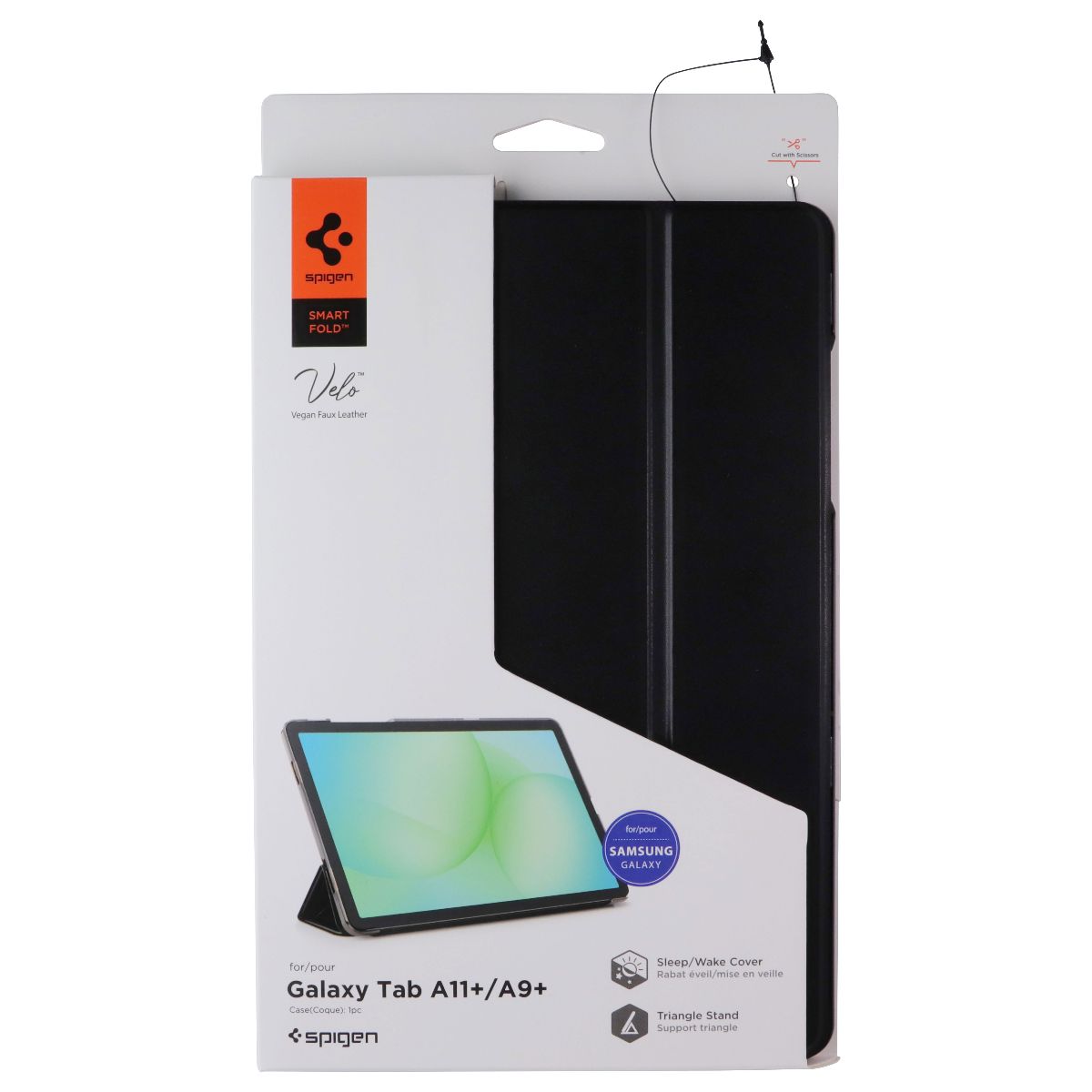 Spigen Smart Fold Velo Cover for Galaxy Tab A11 Plus / A9 Plus - Black