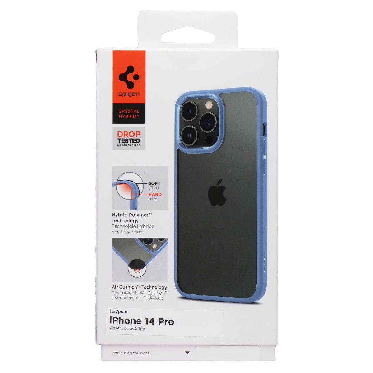 Spigen Crystal Hybrid Series Case for Apple iPhone 14 Pro - Sierra Blue Cell Phone - Cases, Covers & Skins Spigen - Simple Cell Bulk Wholesale Pricing - USA Seller