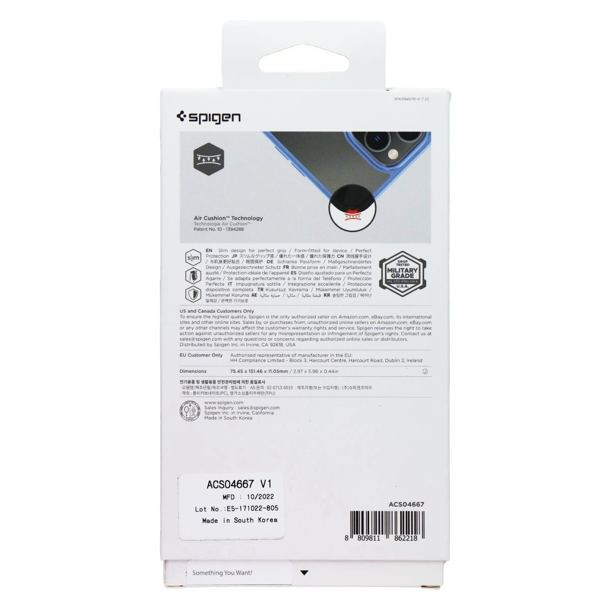 Spigen Crystal Hybrid Series Case for Apple iPhone 14 Pro - Sierra Blue Cell Phone - Cases, Covers & Skins Spigen - Simple Cell Bulk Wholesale Pricing - USA Seller