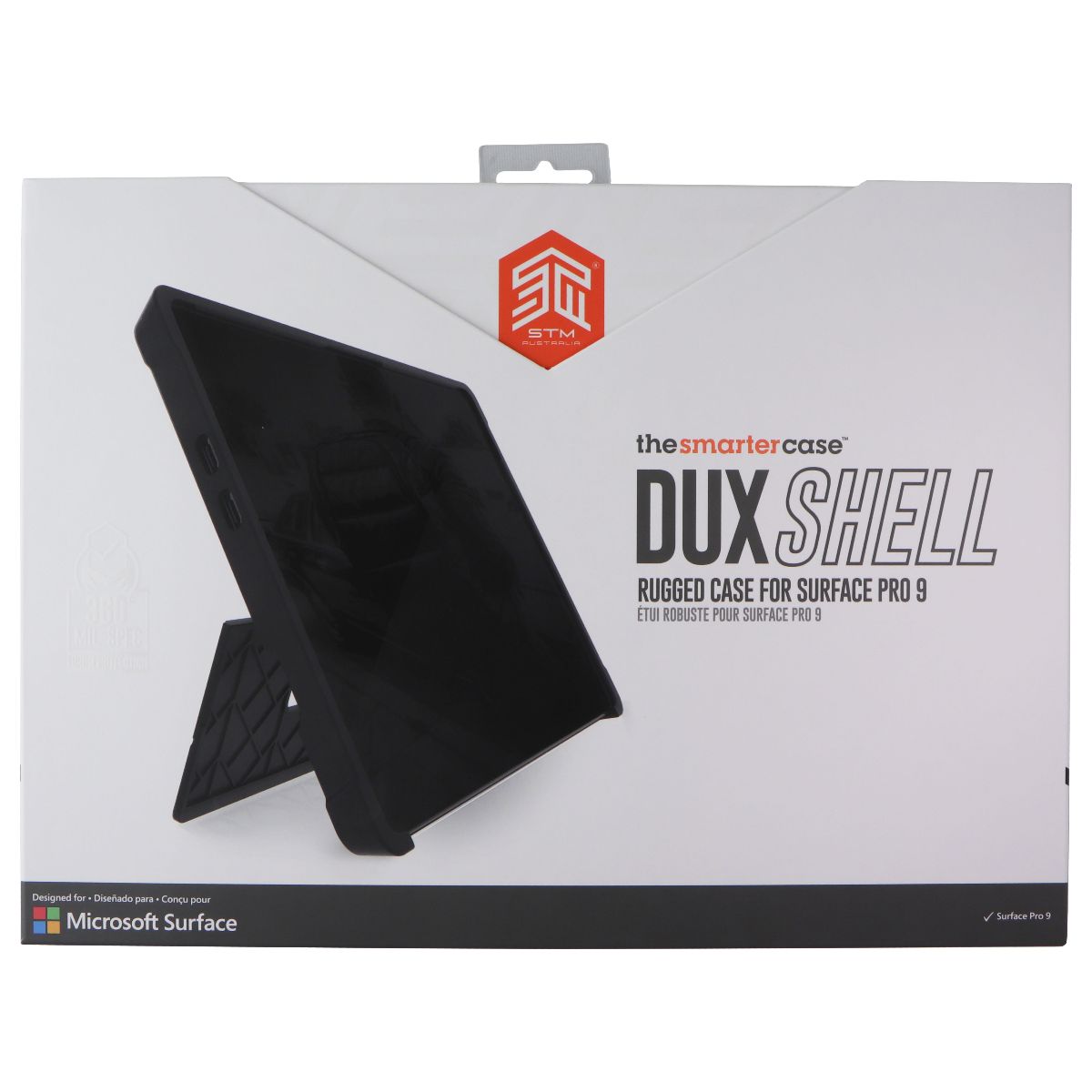 STM Dux Shell Rugged Case for Microsoft Surface Pro 9 - Black iPad/Tablet Accessories - Cases, Covers, Keyboard Folios STM - Simple Cell Bulk Wholesale Pricing - USA Seller