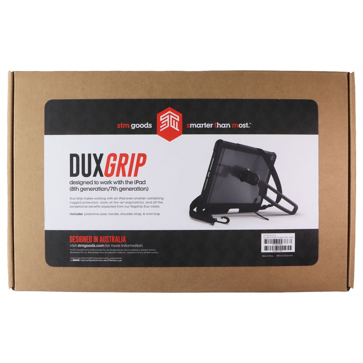 STM Dux Grip Protective Case for Apple iPad 8th / 7th Gen - Black iPad/Tablet Accessories - Cases, Covers, Keyboard Folios STM - Simple Cell Bulk Wholesale Pricing - USA Seller