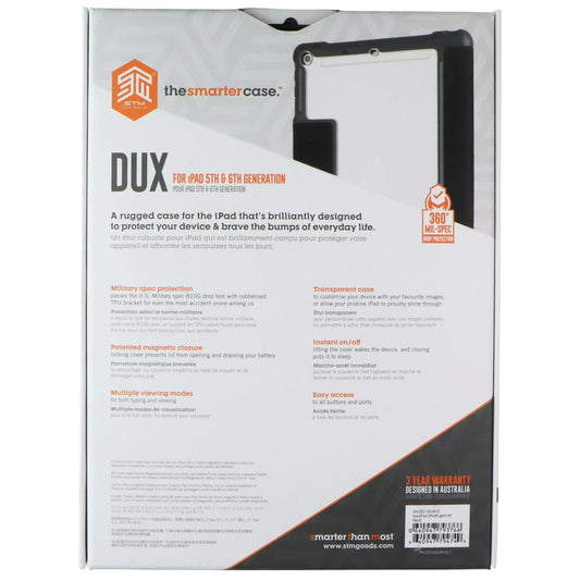 SmarterThanMost Dux Rugged Case for Apple iPad 5th & 6th Gen - Black/Gray iPad/Tablet Accessories - Cases, Covers, Keyboard Folios STM - Simple Cell Bulk Wholesale Pricing - USA Seller