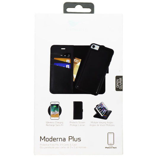 Strongnfree Moderna Plus Folio Wallet Case for Apple iPhone 8/7/6s/6 - Black Cell Phone - Cases, Covers & Skins StrongNFree    - Simple Cell Bulk Wholesale Pricing - USA Seller