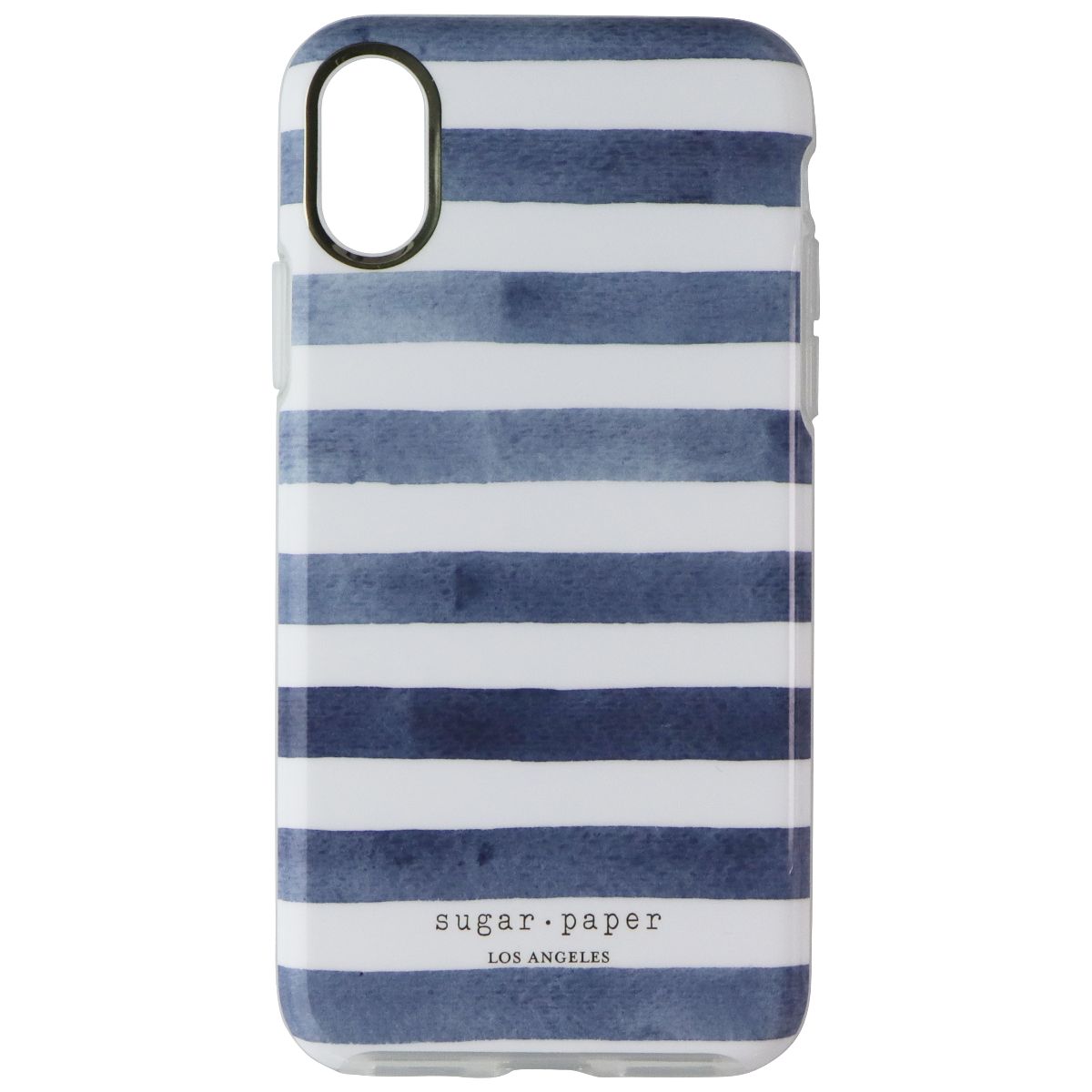 Sugar Paper Los Angeles Printed Case for Apple iPhone X - Blue/White Stripe Cell Phone - Cases, Covers & Skins Sugar Paper Los Angeles - Simple Cell Bulk Wholesale Pricing - USA Seller