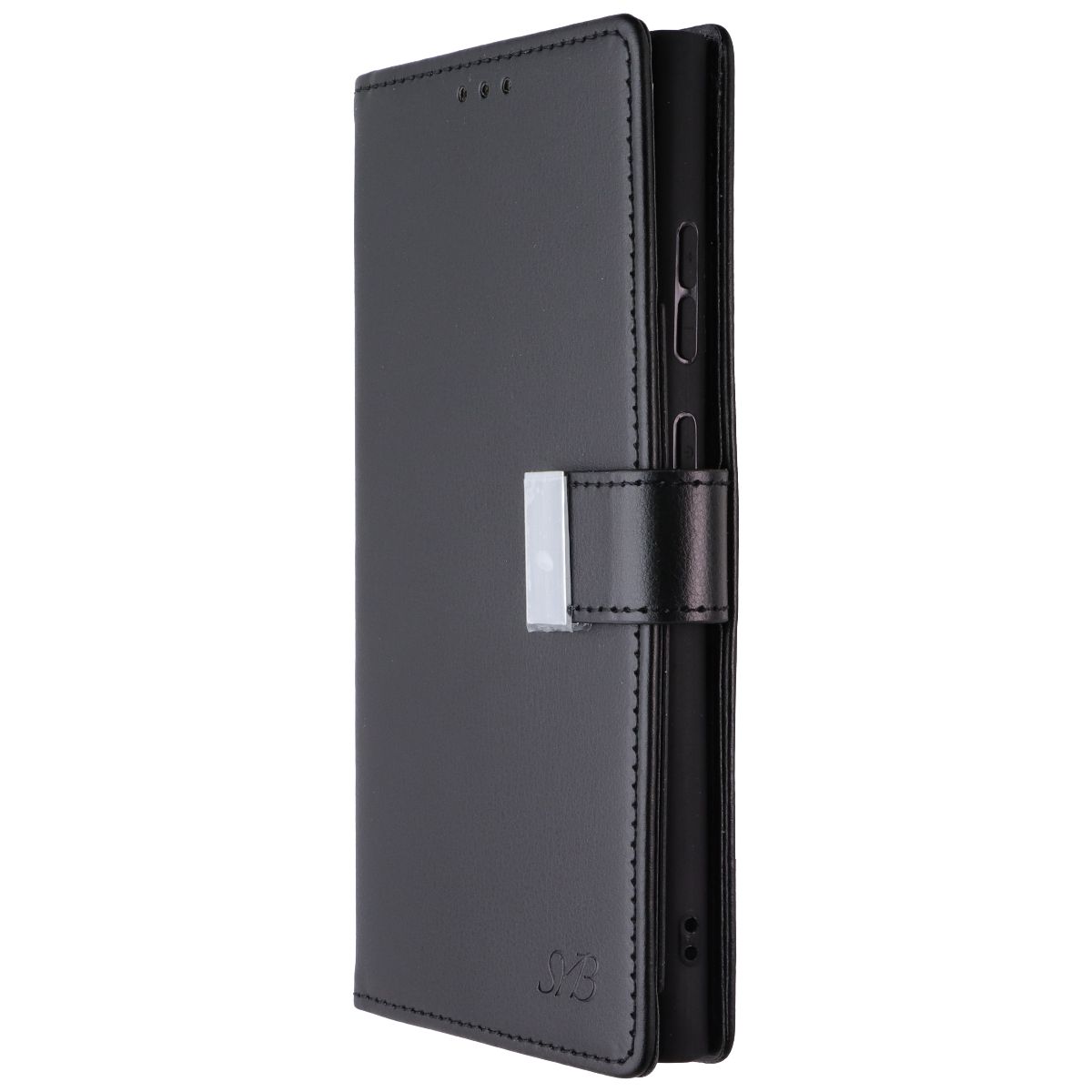 SYB Tech Accessory Folio Case for Samsung Galaxy S24 Ultra - Black Leather