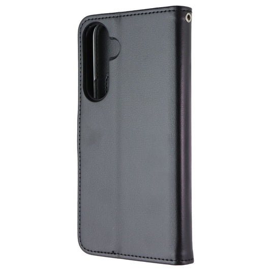 SYB Tech Accessory Folio Case for Samsung Galaxy A35 5G - Black Leather Cell Phone - Cases, Covers & Skins SYB - Simple Cell Bulk Wholesale Pricing - USA Seller