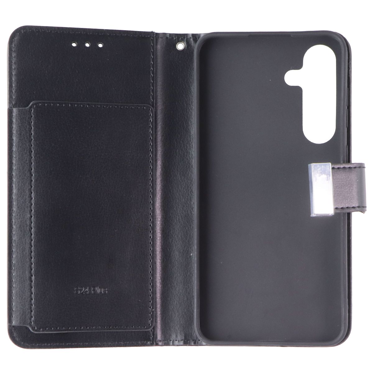 SYB Wallet Folio Series Case for Samsung Galaxy S24+ (Plus) - Black Cell Phone - Cases, Covers & Skins SYB - Simple Cell Bulk Wholesale Pricing - USA Seller