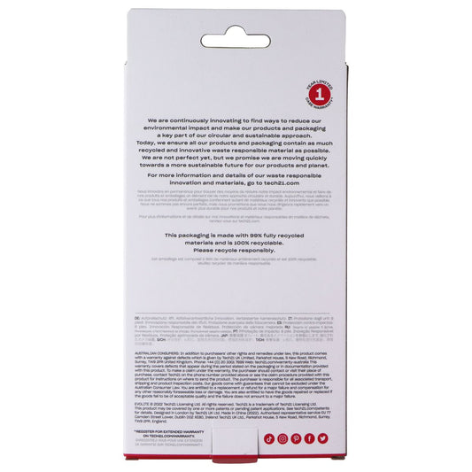 Tech21 EvoLite Series Case for TCL IONZ Smartphones - Transparent Clear