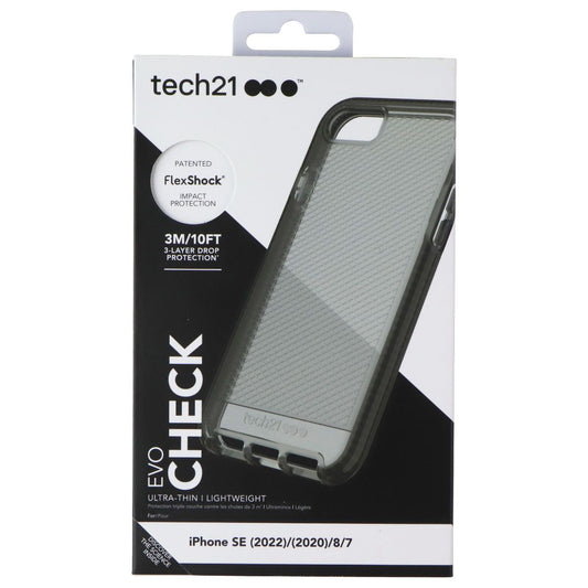 Tech21 Evo Check Series Flexible Case Cover iPhone 8 / 7 - Smokey Tint / Black