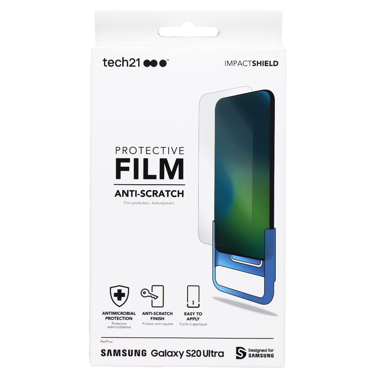 Tech21 Impact Shield Series Screen Protector for Samsung Galaxy S20 Ultra Cell Phone - Screen Protectors Tech21 - Simple Cell Bulk Wholesale Pricing - USA Seller