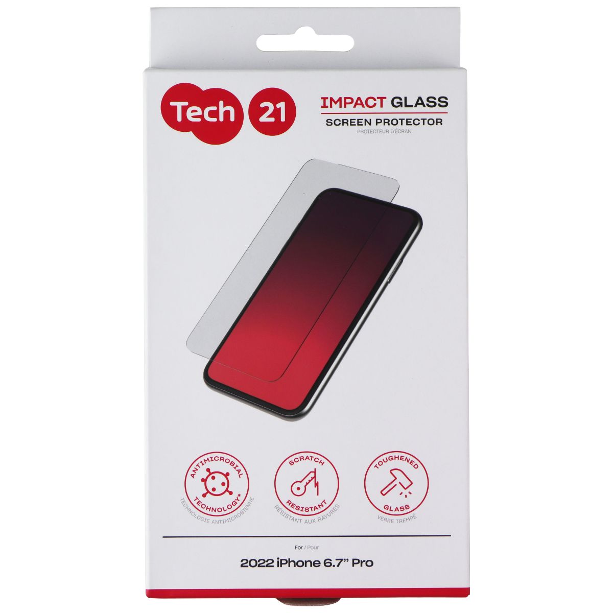 Tech21 Impact Glass Series Case for Apple iPhone 14 Pro Max - Clear Cell Phone - Screen Protectors Tech21 - Simple Cell Bulk Wholesale Pricing - USA Seller