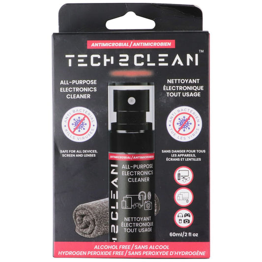 Tech2Clean 60ml All Purpose Electronics Cleaner and Cloth Computer Accessories - Cleaning Equipment & Kits Tech2clean - Simple Cell Bulk Wholesale Pricing - USA Seller