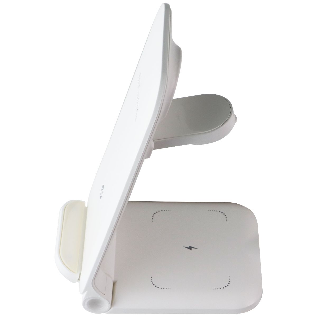Tekya QiTek StandMax (15W) 3-in-1 Foldable Fast Wireless Charge Stand - White Cell Phone - Chargers & Cradles TekYa - Simple Cell Bulk Wholesale Pricing - USA Seller