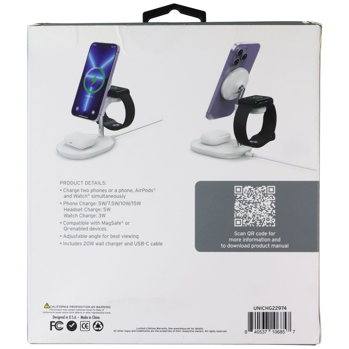 TekYa QiTek Magstand Max Magnetic Charging Stand for Smartphones & Watches