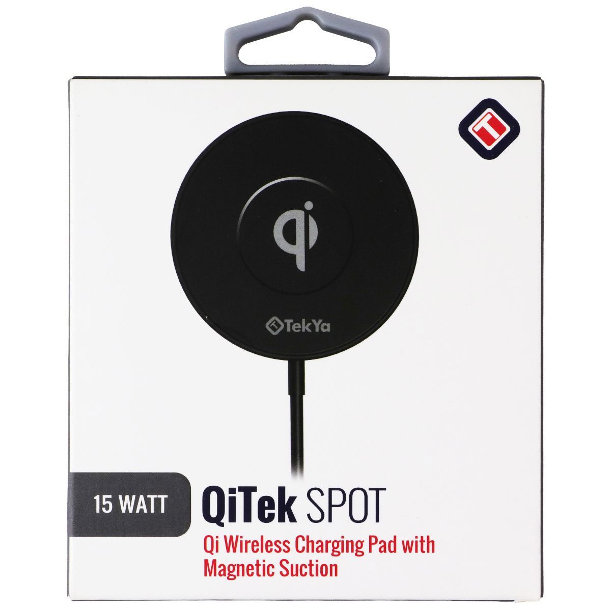 TekYa (15W) QiTek Spot Qi Wireless Charging Pad with Magnetic Suction - Black Cell Phone - Chargers & Cradles TekYa - Simple Cell Bulk Wholesale Pricing - USA Seller