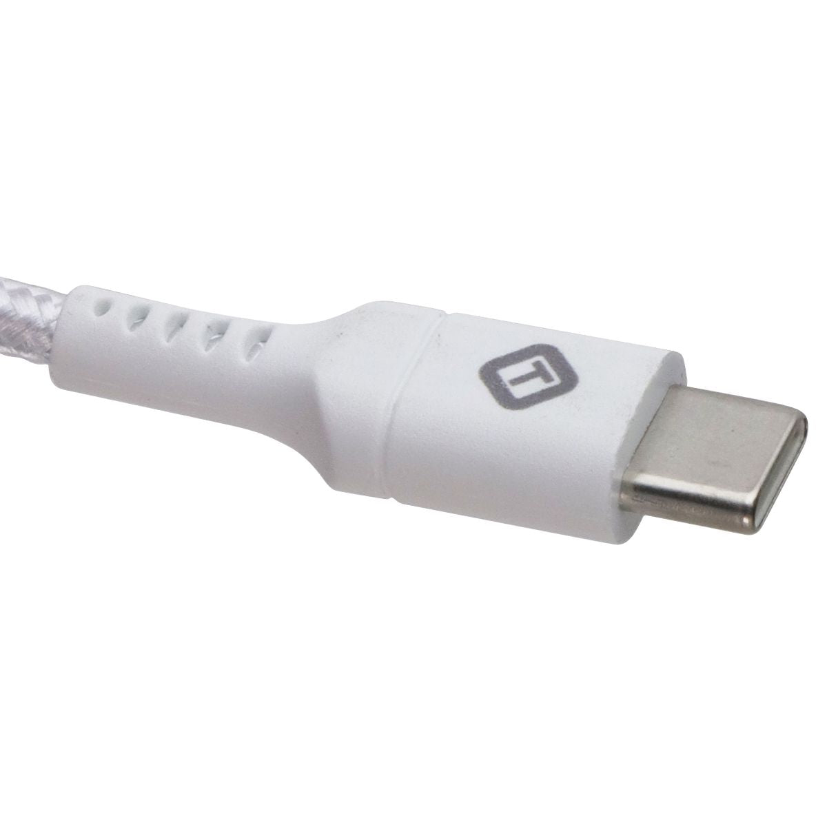 TekYa (6-Foot) Braided Cable - Power Delivery USB-C to USB-C - White