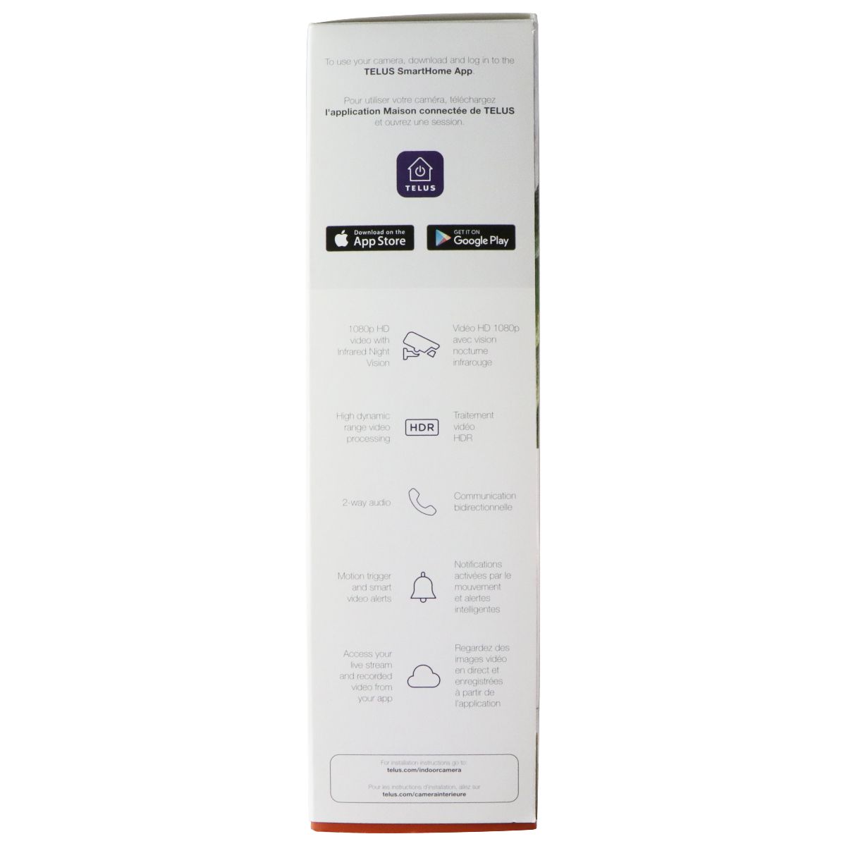 TELUS (ADC-523X) 1080P Indoor Wi-Fi Security Camera - White Home Surveillance - Security Cameras Telus - Simple Cell Bulk Wholesale Pricing - USA Seller