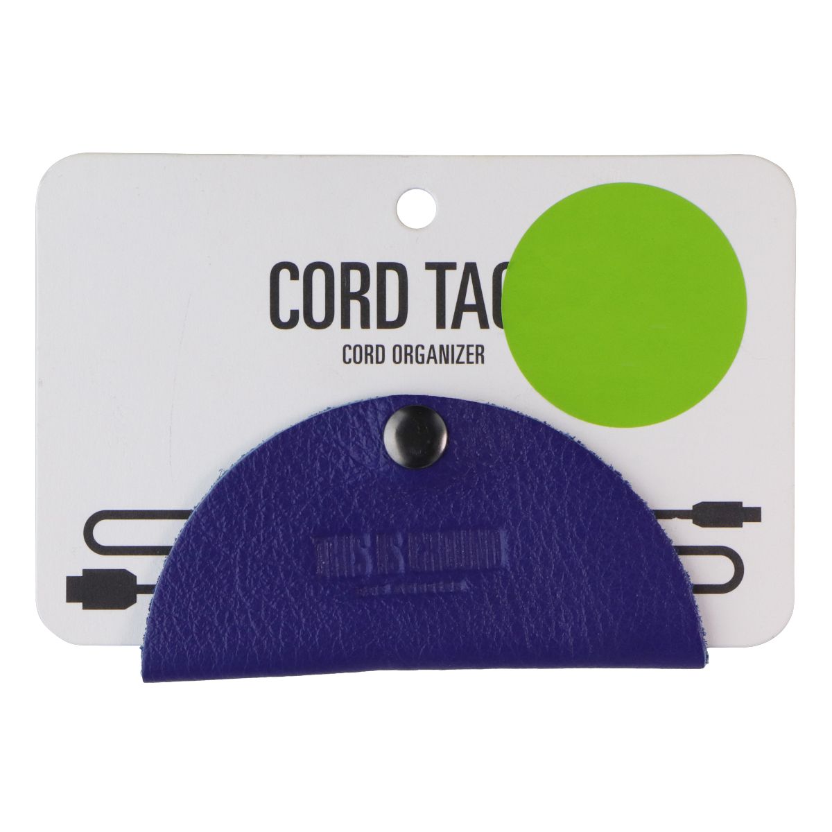 This is Ground Cord Taco Leather Cord Organizer - Blue Computer/Network - Cable Ties & Organizers This is Ground - Simple Cell Bulk Wholesale Pricing - USA Seller