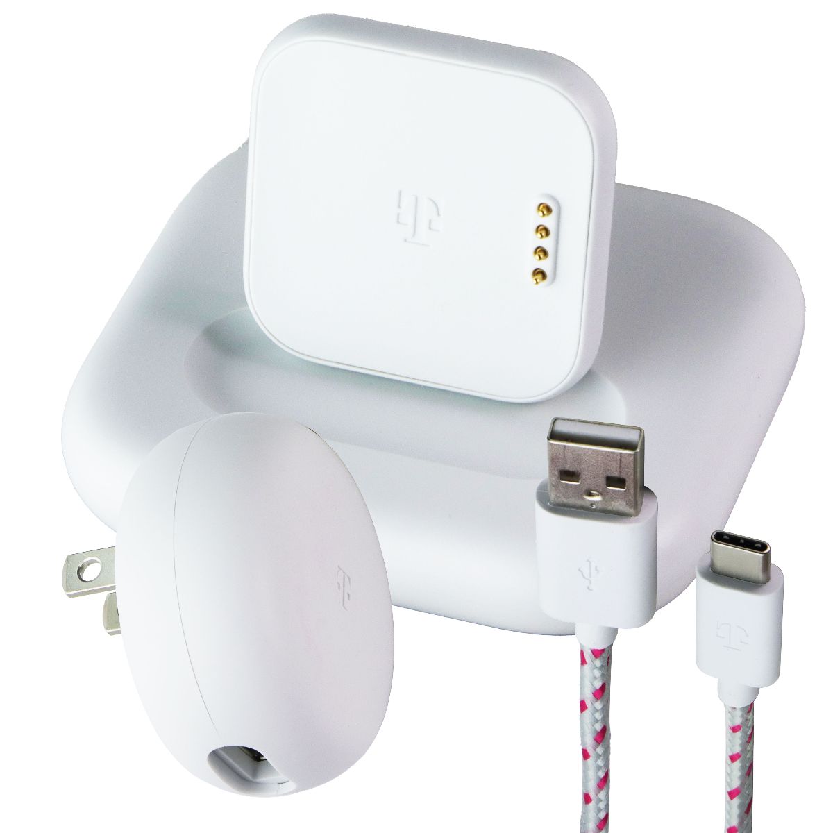 T-Mobile SyncUP Kids Smart Watch Charging Kit with Dock and Wall Charger - White Smart Watch Accessories - Chargers & Docking Stations T-Mobile - Simple Cell Bulk Wholesale Pricing - USA Seller