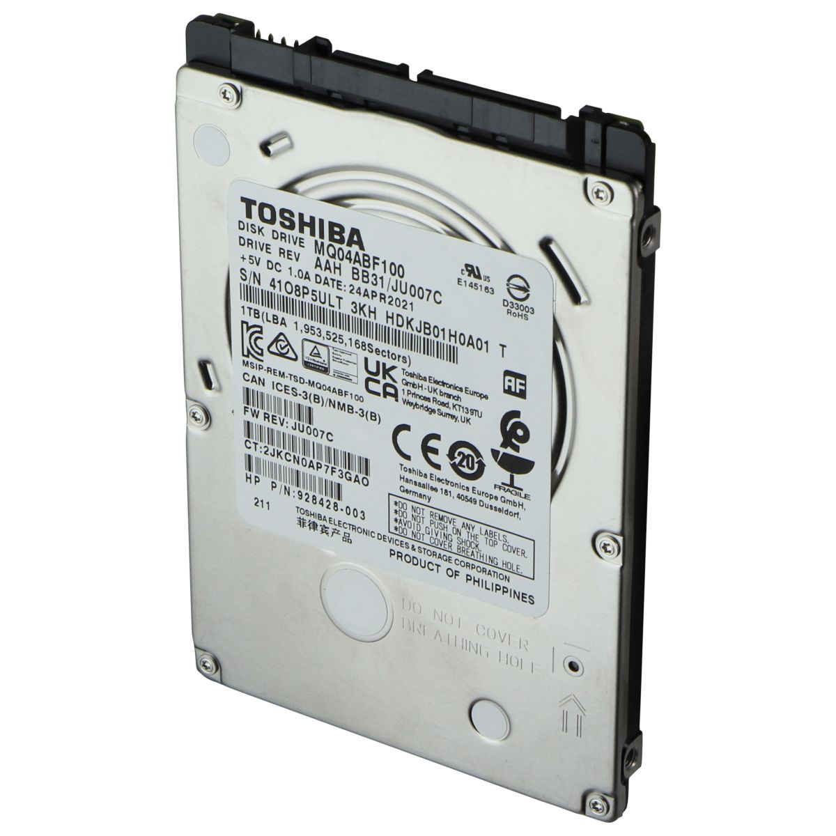 Toshiba Disk Drive (1TB) SATA 6Gb/s Storage (MQ04ABF100) Digital Storage - Internal Hard Disk Drives, HDD Toshiba - Simple Cell Bulk Wholesale Pricing - USA Seller