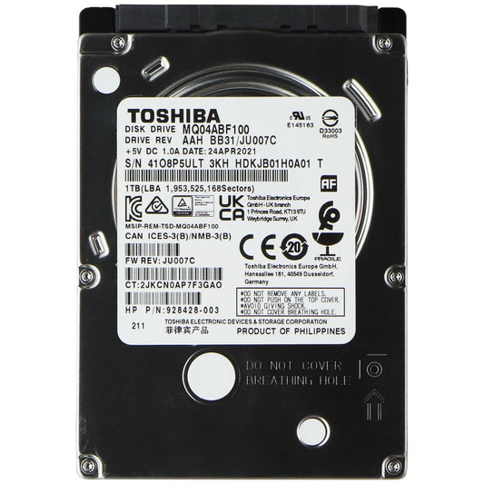 Toshiba Disk Drive (1TB) SATA 6Gb/s Storage (MQ04ABF100) Digital Storage - Internal Hard Disk Drives, HDD Toshiba - Simple Cell Bulk Wholesale Pricing - USA Seller