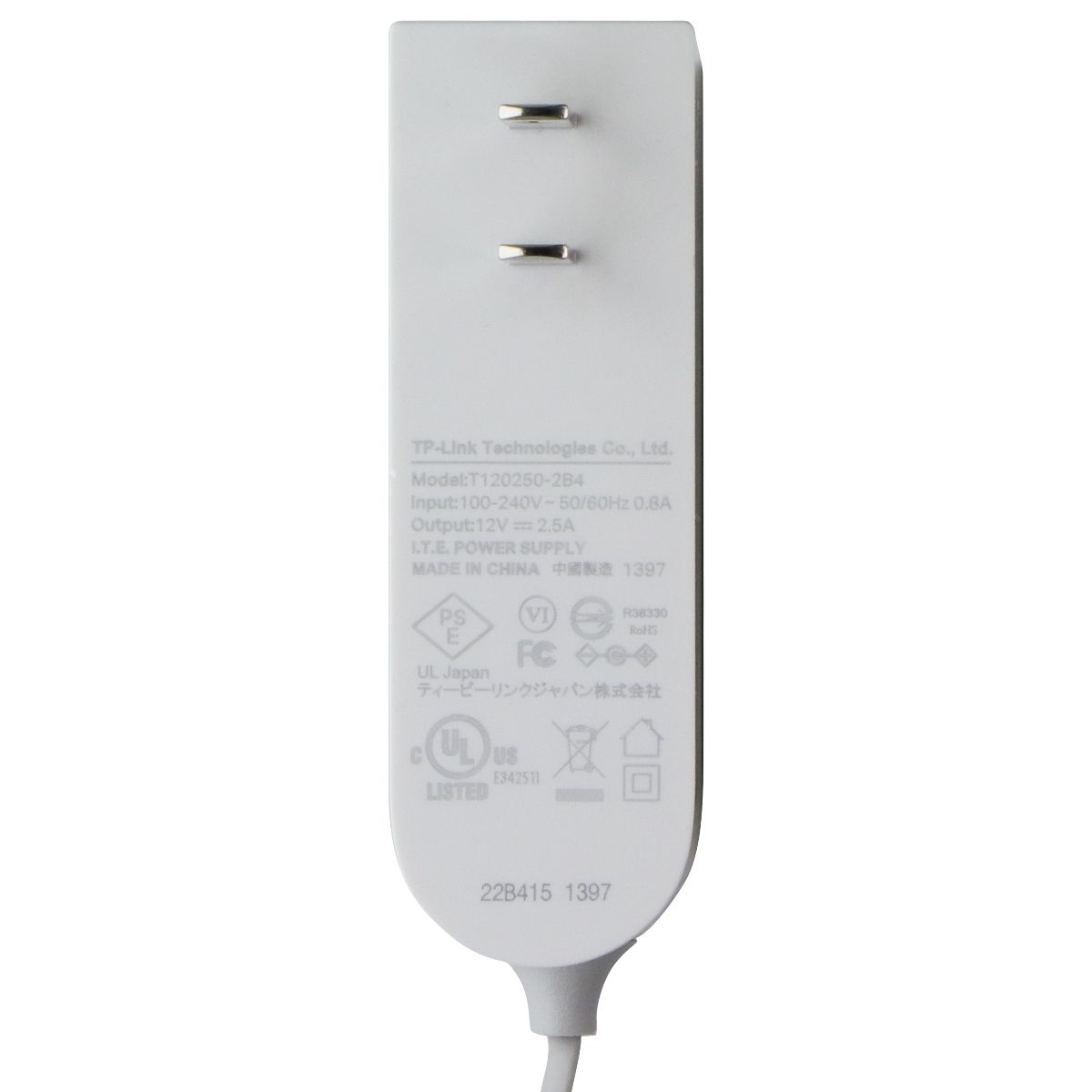 TP-Link (12V/2.5A) ITE Power Supply Wall Charger - White (T120250-2B4) Multipurpose Batteries & Power - Multipurpose AC to DC Adapters TP-LINK - Simple Cell Bulk Wholesale Pricing - USA Seller