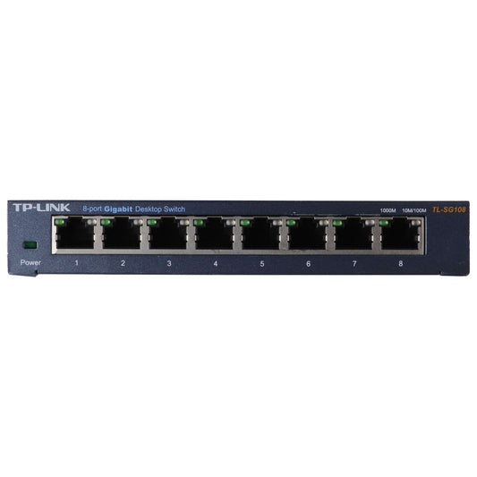 TP-Link (TL-SG108) 8 Port Gigabit Desktop Ethernet Switch - Blue Networking - Network Switches TP-LINK - Simple Cell Bulk Wholesale Pricing - USA Seller