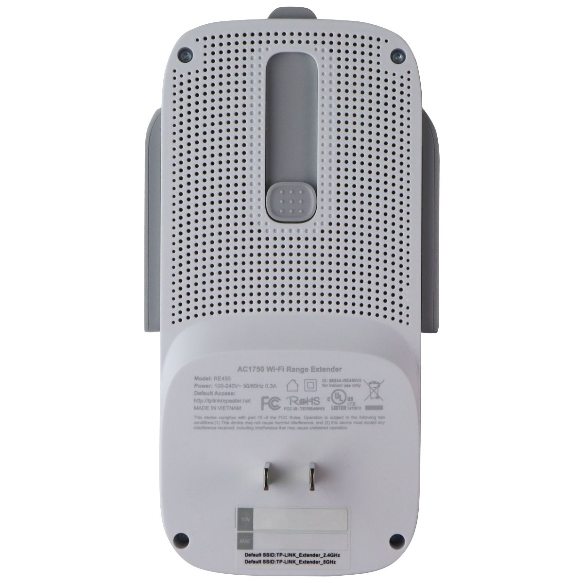 TP-Link Home Wi-Fi Range Extender (ACC1750 Dual Band) RE450 - White/Silver Networking - Boosters, Extenders & Antennas TP-LINK - Simple Cell Bulk Wholesale Pricing - USA Seller