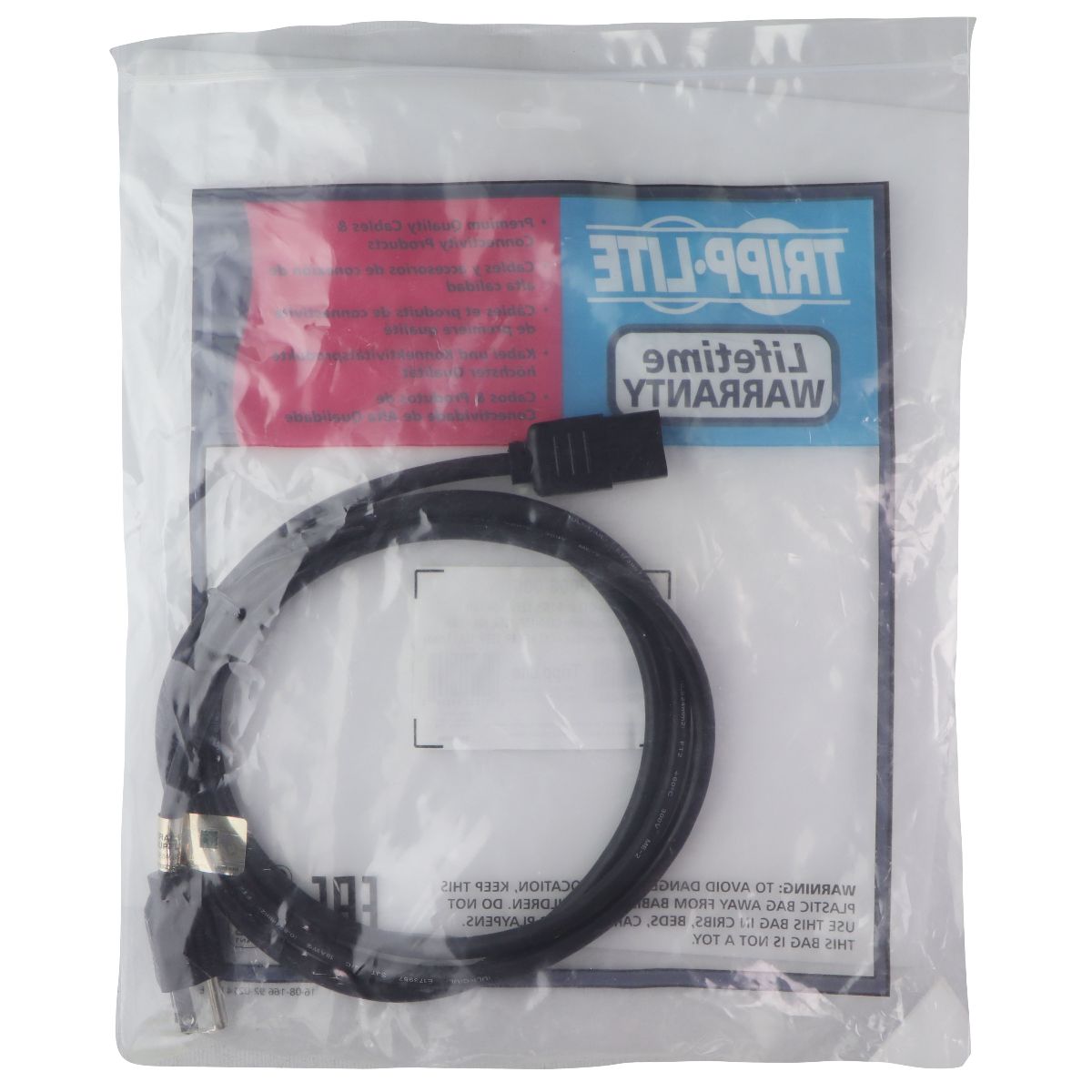 Tripp Lite Power Cable C13 (Female) to NEMA 5-15 (Male) - Black/6ft (P006-006) Multipurpose Batteries & Power - Multipurpose AC to DC Adapters Tripp Lite - Simple Cell Bulk Wholesale Pricing - USA Seller