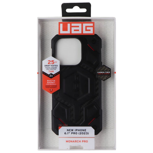 UAG Monarch Pro Case for MagSafe for Apple iPhone 15 Pro - Carbon Fiber + Red Cell Phone - Cases, Covers & Skins UAG    - Simple Cell Bulk Wholesale Pricing - USA Seller