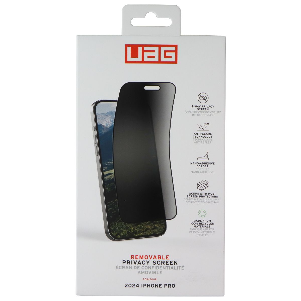 Urban Armor Gear UAG Removable Privacy Screen for Apple iPhone 16 Pro Cell Phone - Screen Protectors UAG - Simple Cell Bulk Wholesale Pricing - USA Seller