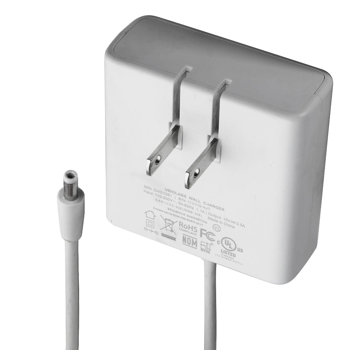 Ubiolabs Wall Charger for Wireless Qi Charger 15V 3.5A CHG1081 - White Multipurpose Batteries & Power - Multipurpose AC to DC Adapters ubiolabs    - Simple Cell Bulk Wholesale Pricing - USA Seller