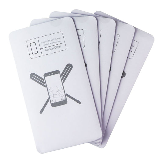 UBREAKIFIX Tempered Glass for Apple iPhone 16 Pro Max - Clear 5 PK Cell Phone - Screen Protectors UBREAKIFIX - Simple Cell Bulk Wholesale Pricing - USA Seller
