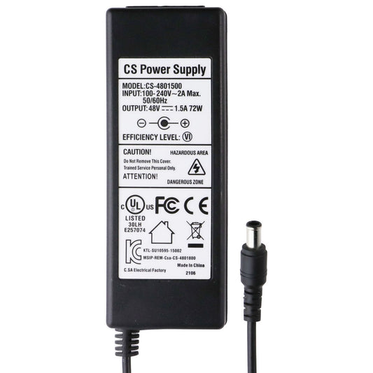 CS Power Supply (48V/1.5A) Brick and Power Cord - Black (CS-4801500)