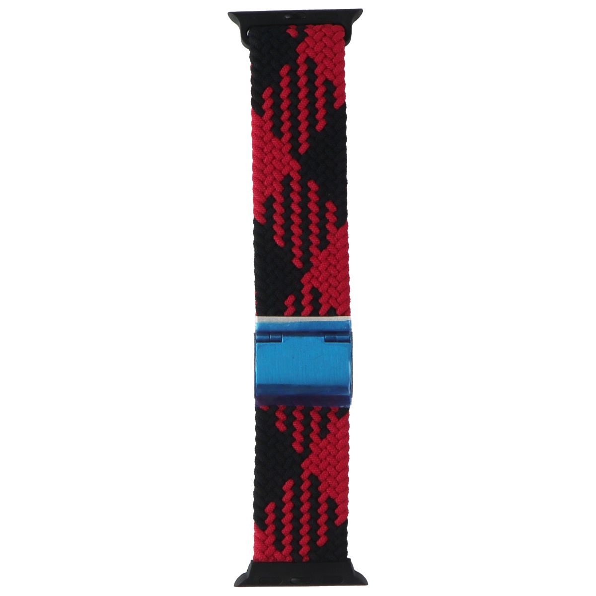 Braided Nylon Band for Apple Watch (38/40/41mm) Cases - Black/Red Smart Watch Accessories - Watch Bands Unbranded - Simple Cell Bulk Wholesale Pricing - USA Seller