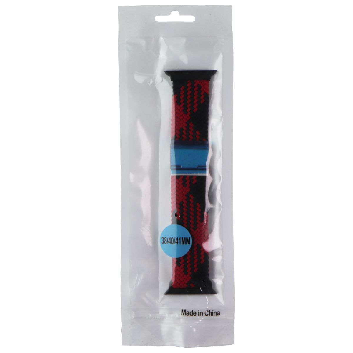 Braided Nylon Band for Apple Watch (38/40/41mm) Cases - Black/Red Smart Watch Accessories - Watch Bands Unbranded - Simple Cell Bulk Wholesale Pricing - USA Seller