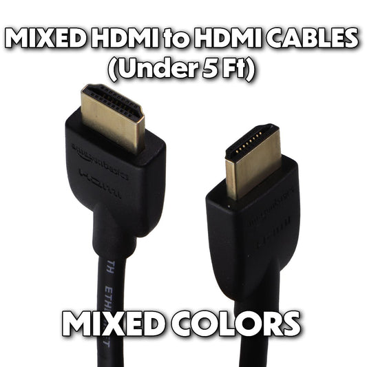 Generic & Mixed HDMI to HDMI Short Video Cables (1080i - Under 5 Foot) TV, Video & Audio Accessories - Video Cables & Interconnects Unbranded - Simple Cell Bulk Wholesale Pricing - USA Seller