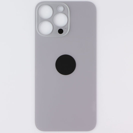 Repair Part - Back Glass for Apple iPhone 15 Pro Max - Black Titanium with Logo Cell Phone - Replacement Parts & Tools Unbranded - Simple Cell Bulk Wholesale Pricing - USA Seller