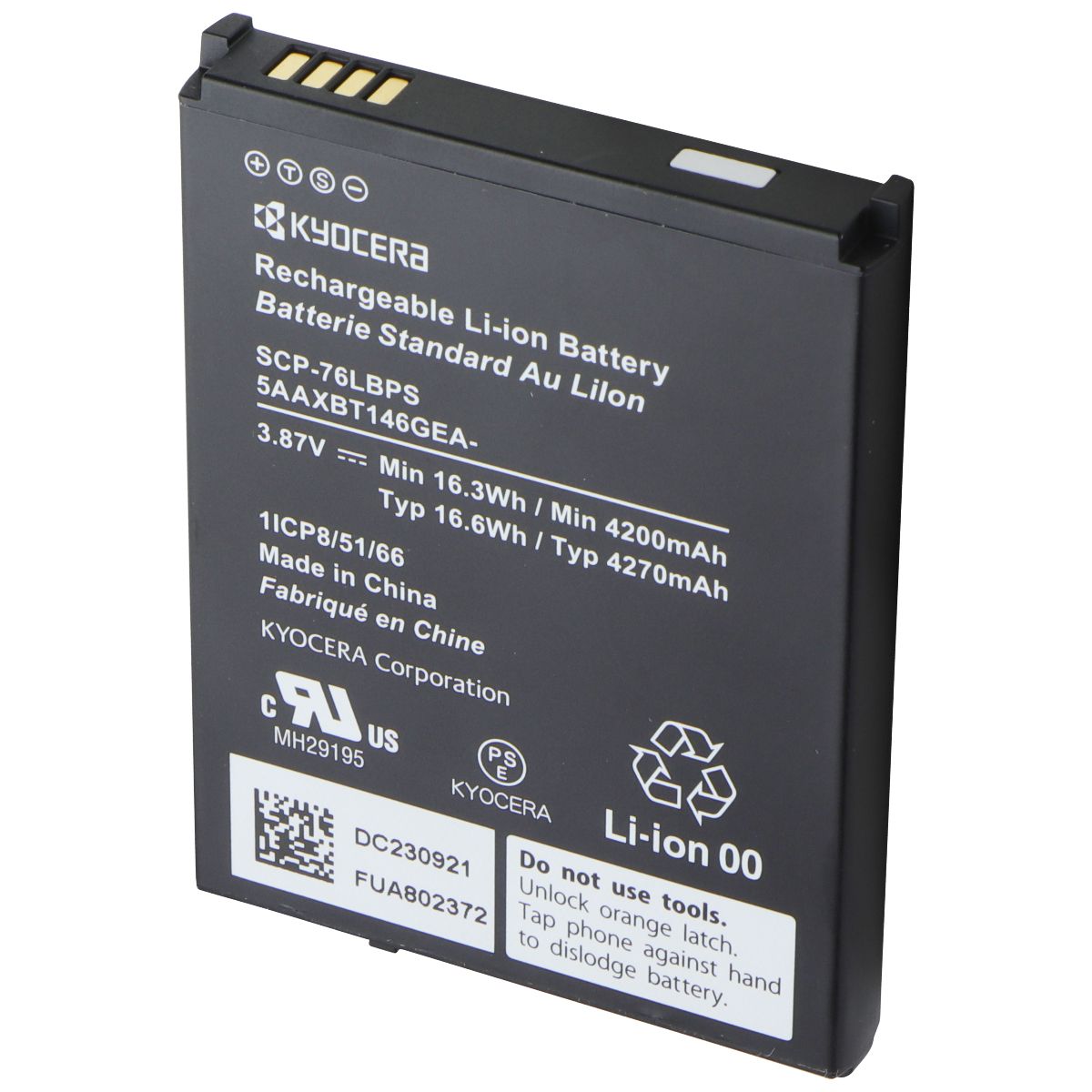 Repair Part Rechargeable Li-ion Battery for Kyocera DuraForce Pro 3 (SCP-76LBPS) Cell Phone - Replacement Parts & Tools Unbranded - Simple Cell Bulk Wholesale Pricing - USA Seller