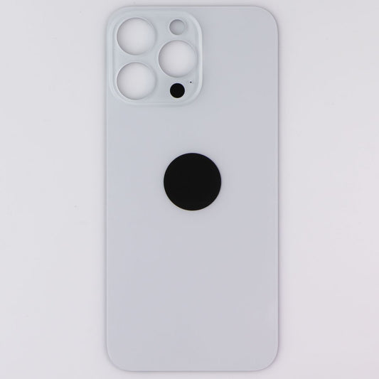 Repair Part - Back Glass for Apple iPhone 15 Pro Max - White Titanium with Logo Cell Phone - Replacement Parts & Tools Unbranded - Simple Cell Bulk Wholesale Pricing - USA Seller