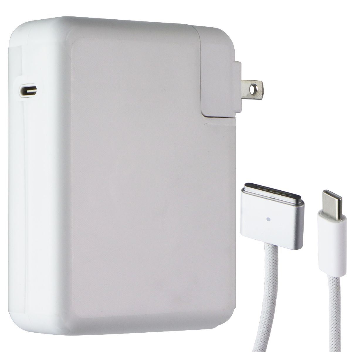 Generic Apple Macbook 140W Charger with USB-C to MagSafe Braided Cable - White Computer Accessories - Laptop Power Adapters/Chargers Unbranded - Simple Cell Bulk Wholesale Pricing - USA Seller