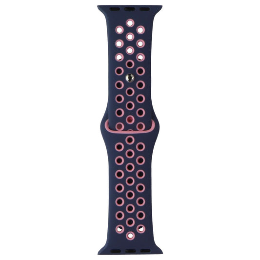 Silicone Sport Band for Apple Watch (38/40/41mm) Cases - Blue/Pink Smart Watch Accessories - Watch Bands Unbranded - Simple Cell Bulk Wholesale Pricing - USA Seller